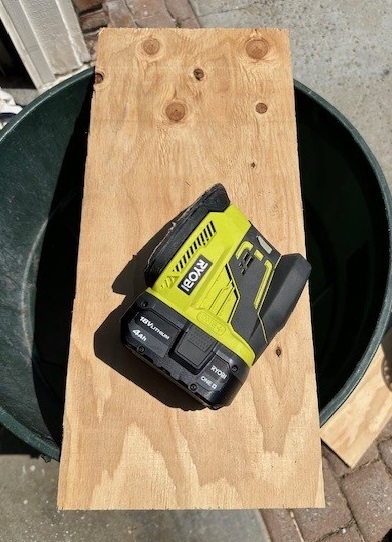 Floor being sanded