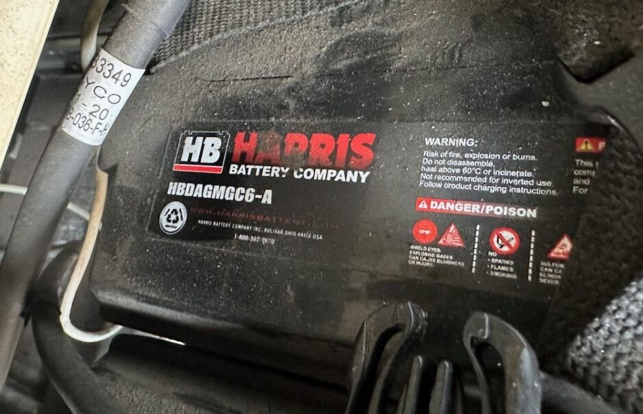 Old RV golf cart battery
