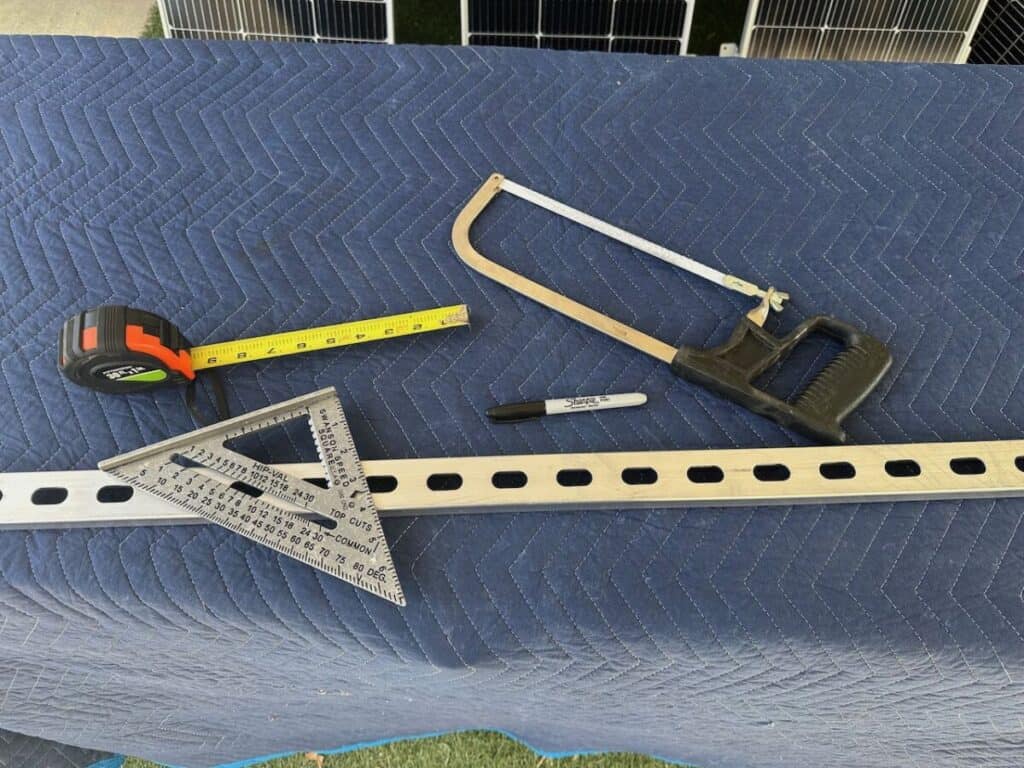 Tools for cutting strut channel