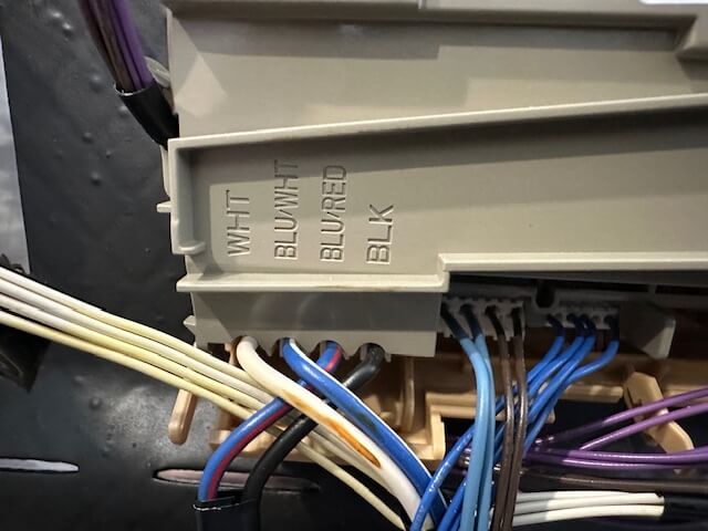 Dishwasher control board wires