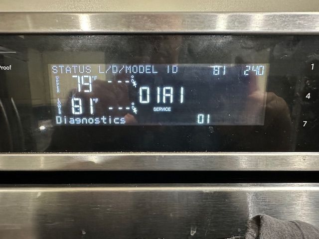 KODE300ESS oven diagnostic menu