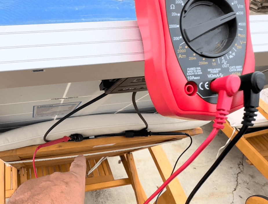Test Solar Panel with Multimeter - Connections